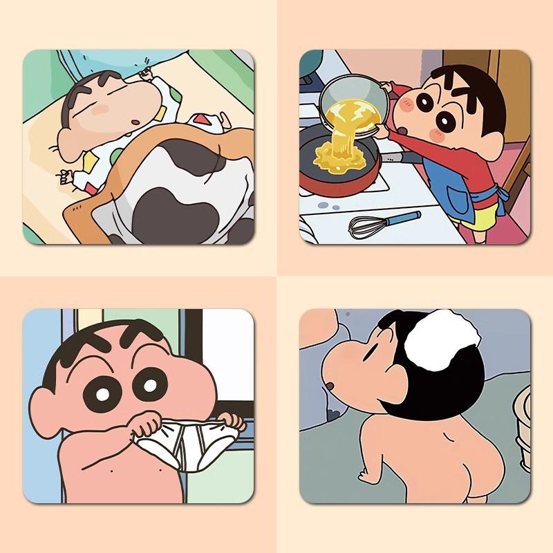 Crayon Shin-Chan Oyun Mouse Pad'i Anime Sevimli Masaüstü Fare Altlığı Bilgisayarlar Ofisler Oyuncular İçin Fare Altlıkları Kaymaz Kolay Temizlenir