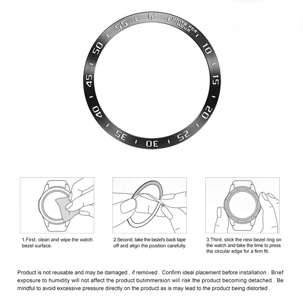 Kovový rámeček pro Samsung Galaxy Watch 8/7/6/5 40mm 44mm Rámeček s měřítkem času/rychlosti Ochranný kroužek Watch 8/6 Classic 46mm 47mm Rámeček