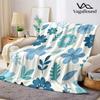 Paper Cut Floral Shapes Flannel Blanket Warm Soft Halloween Christmas All-Season Couch Decorative Cozy Warm Gift