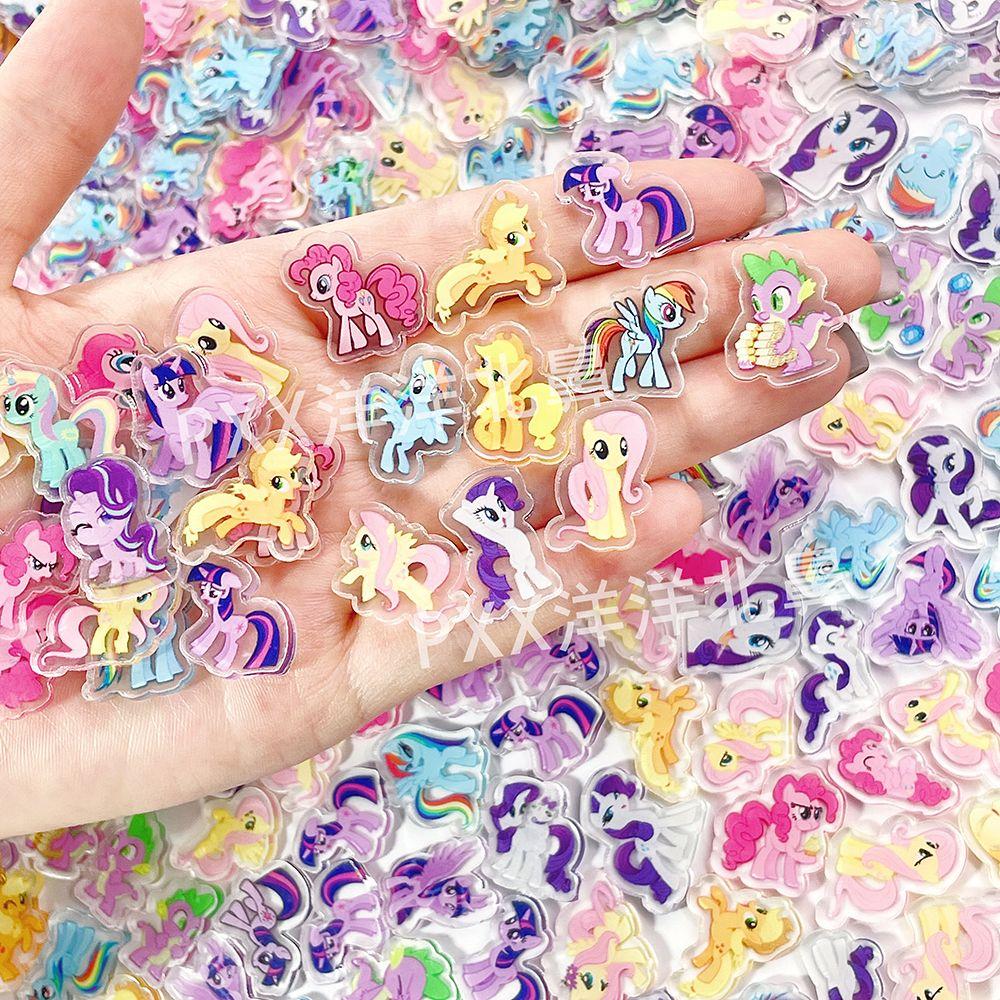 2cm 50/100pcs My Little Pony single-layer acrylic pieces DIY planner phone case photo frame hair clip accessories anime cartoon 6