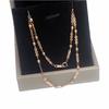 Rose Gold Plated Purple Gold Bead Necklace Trend Set Chain Fashion Color Gold Collarbone Chain Women