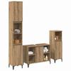 Bathroom Furniture Set with Shelf 3 pcs Artisan Oak Wood Based Material