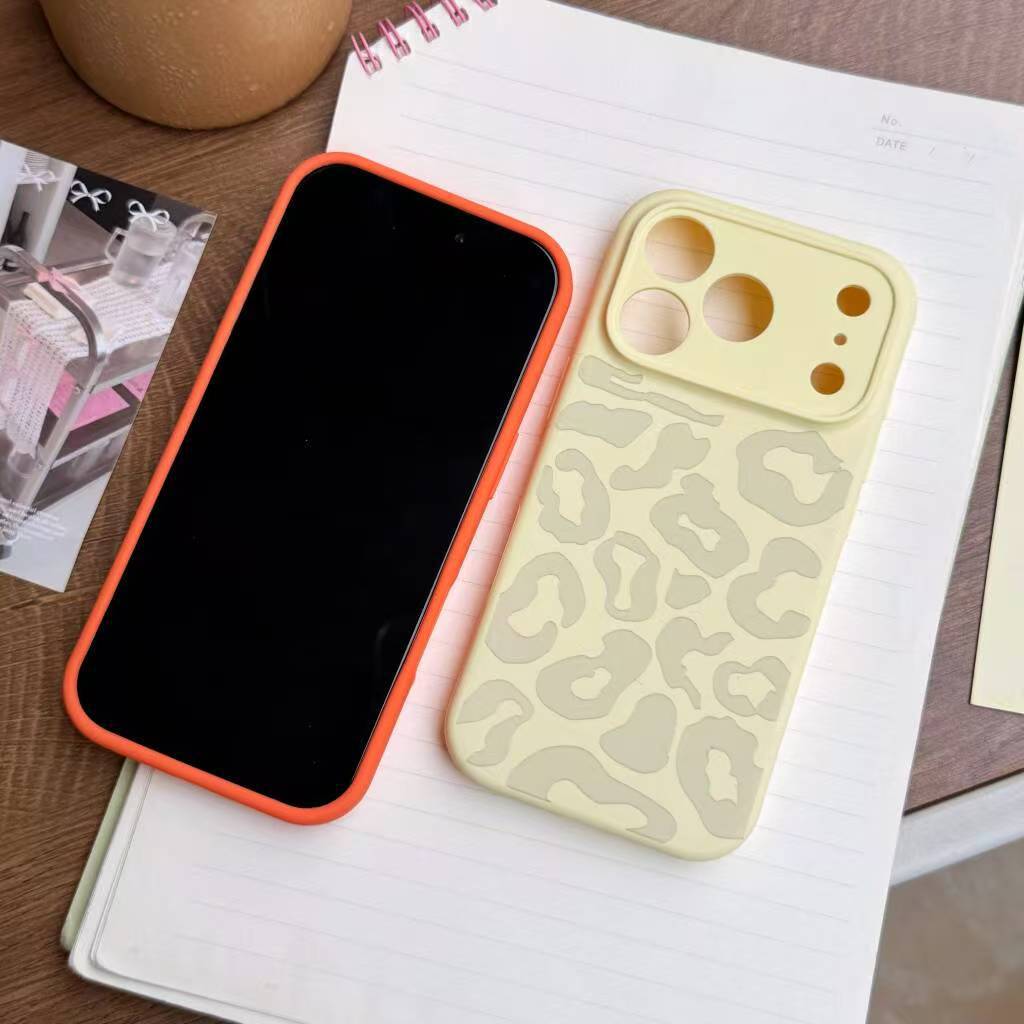 New Embossed Leopard Print Silicone Phone Case for IPhone 17 Pro Max 16 Pro Max 15 Pro Max 14, Precise Cutout Camera Protection Shockproof Soft Cover