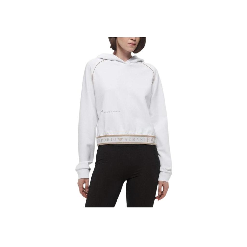 Emporio Armani EA7 Hooded Logo Long Sleeve Sweatshirt Women Sweatshirt 7W000277-AF12501-U0002
