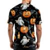 Men's Casual Short Sleeve T Shirt Lightweight Breathable Crew Neck Halloween Print Tee Suitable for Everyday Wear and Outdoor Activities