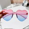 Fashion Jelly Gradient Children Heart-shaped Lenses Sunglasses Outdoor Sun Protection Glasses Colorful Sun Glasses Goggles