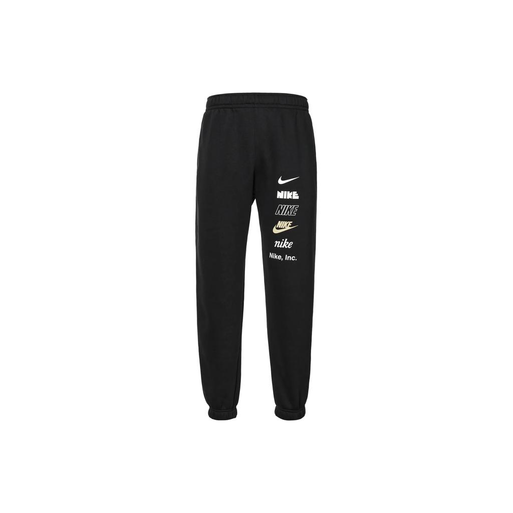Nike Fleece Pullover Sweatshirt And Jogger Pants Set Men Sweatshirts Black DM6876-010+DX0796-010