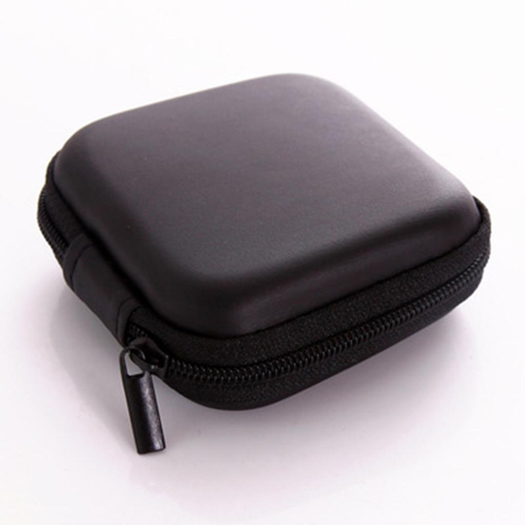 Round Square Coin Data Cable Storage Bag Organizer Pouch for Electronics Accessories