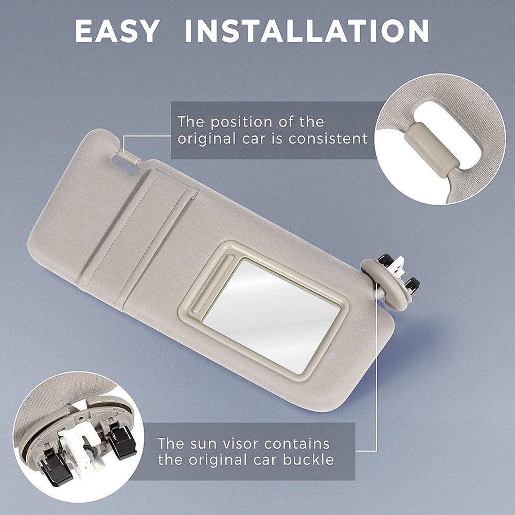 Kolip Car Sun Visor Compatible For 2006-2011 Right Side 74310-06750-E0 Car Replacement