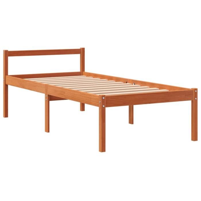 VidaXL Bed for Elderly Person Wax Brown 75x190 Cm Solid Pine Wood 844150