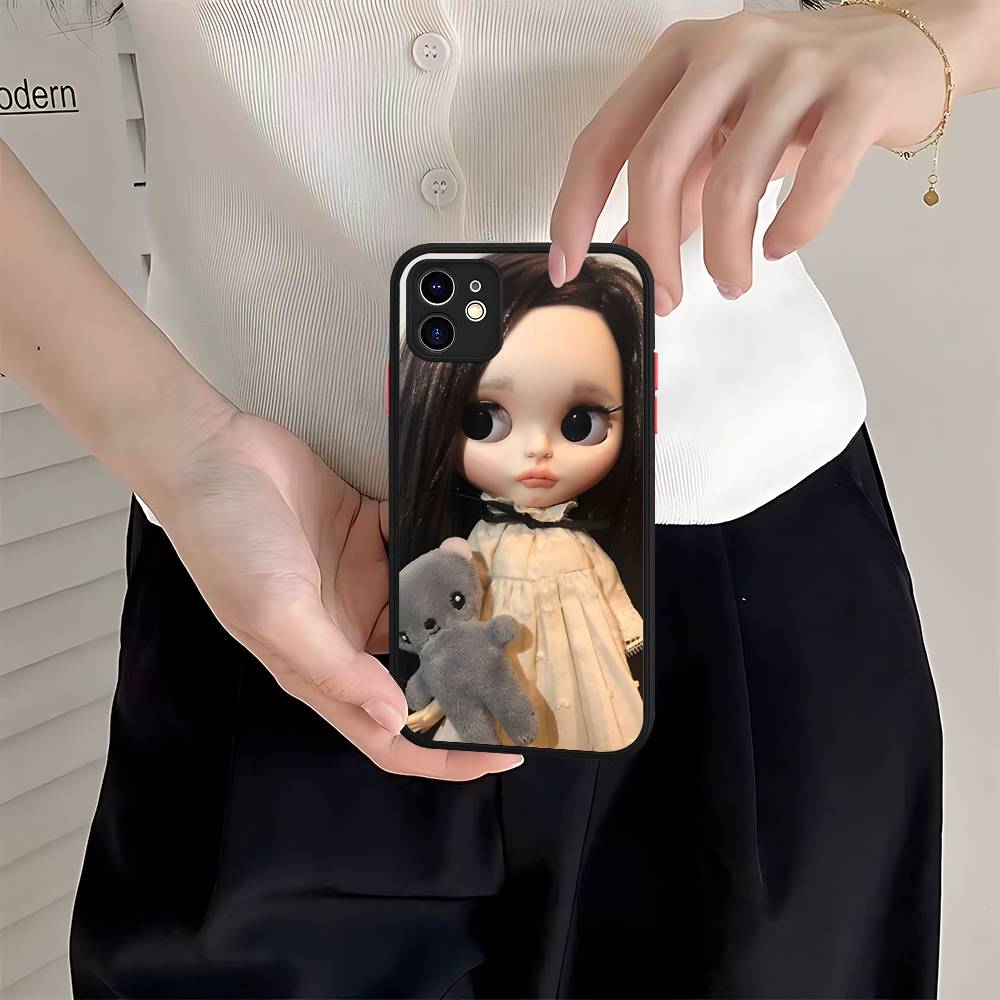 

Dark Cute Girl Doll Art Phone Case For IPhone 16 15 14 Plus 15 13 12 11 Pro Max X XS MAX Matte Cover iphone 15