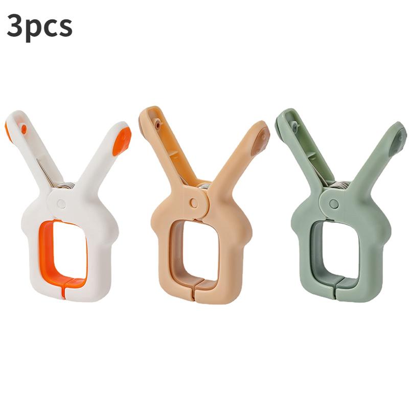 1/3st Grote strandlakenclips Plastic Sterke winddichte wasknijpers Quilt ophangclip Herbruikbaar Antislip Vaste droogknijper