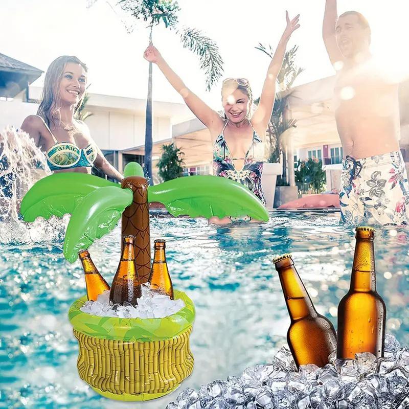 Inflatable Pool Cooler Summer Cactus Ice Bucket Inflatable Cooler Chill Drinks And Fruits Beverage Container Cooler For Outdoor