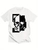 Men's T-Shirt - Edgy PP Skull Graphic Tee, Casual Streetwear TShirt