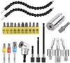 Flexible Drill Bit Extension Hex Shank Kit Universal Socket Wrench Tools 105° Right Angle Drill Attachment 1 4 3 8 1 2" Rotatable Socket Adapter S