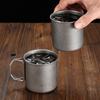 Retro Stainless Steel Coffee Cup  Milk Juice Beer Cup Durable Camping Travel Kitchen Restaurant Cup Outdoor Camping Water Mugs