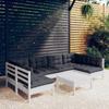VidaXL Solid Pine Wood Garden Lounge Set 7 Pcs with Cushions Patio Furniture Outdoor Furniture Garden Furniture 3097158