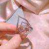 925 Silver-plated Inlaid Zircon Multi-layer Noble Crown-shaped Design Ladies Ring-light Luxury Fashion Jewelry