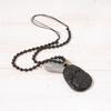 Natural Obsidian Tripod Golden Cicada Money Toad Pixiu Pendant Necklace