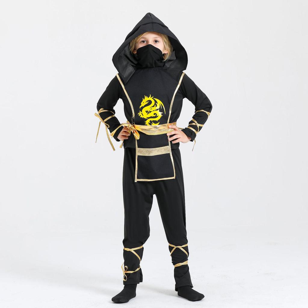 Gyermek Halloweeni Nindzsa Jelmez Cosplay Szett Szerepjátékhoz és Előadáshoz