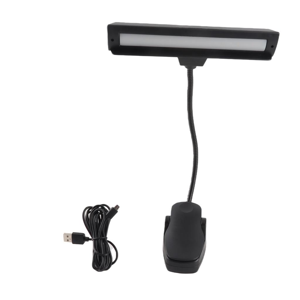 Music Score Lamp Rechargeable Reading Lamp for Music Sheets 3 Color Temperature Dimmable 19LEDs Eye Protection Lamp