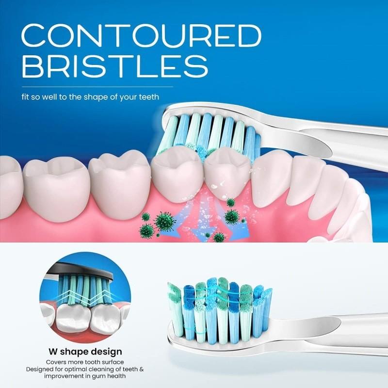 Electric Toothbrush Heads Set With Replacement Tips For Fairywill Fw-507/508/551/917/959 Series Oral Care