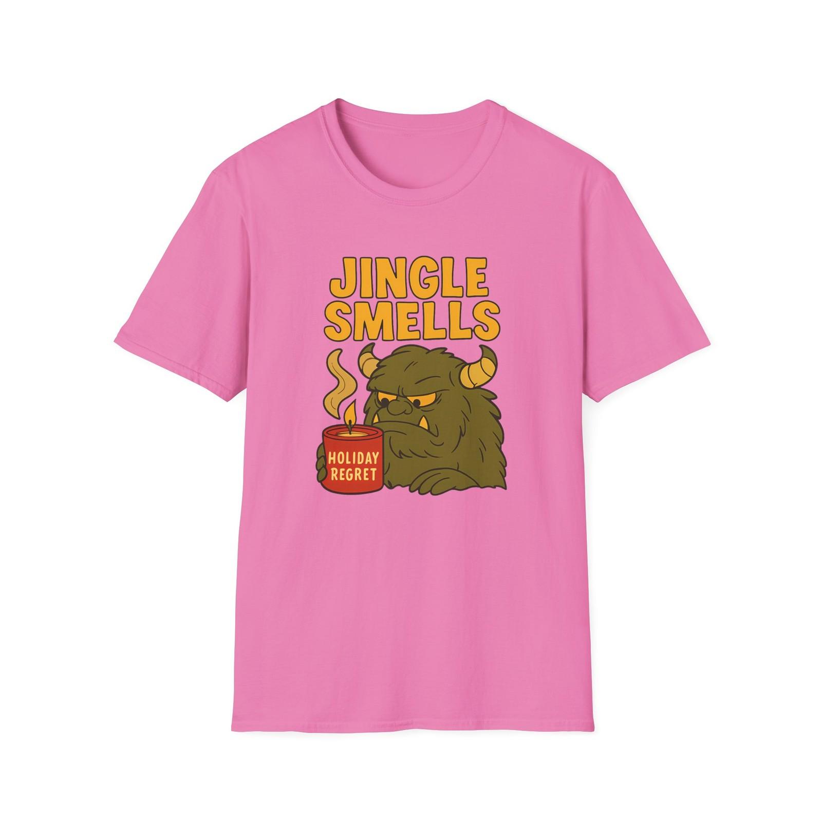 Unisex Softstyle T-Shirt Mens Womens Tees Top Grumpy Monster “Jingle Smells” Funny Christmas 3XL