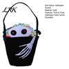 Black Cat Treat Pail Halloween Trick or Bucket for Kids, Pumpkin Face Ghost Bat Candy Snack Basket, Holder with Handle Party Favors Bag