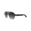 Philipp Plein Aviator Frame Titanium Sunglasses Gold Black Smoke