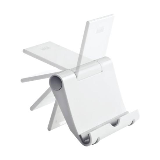 SANWA SUPPLY IPad Compatible with Smartphones and Adjustable White PDA-STN7W Stand, Tablets, Angle, Compact,