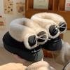 Women's Home Bootie Furry Slippers Warm Cozy Snow Boots with Fuzzy Plush Lined for Women Winter Non Slip House Shoes for Indoor Outdoor Short Boots
