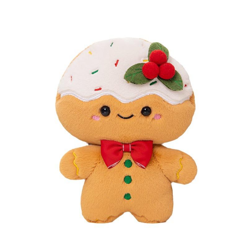 Gingerbread Man Plush Christmas Tree Ornament - Children's Gift Decoration
