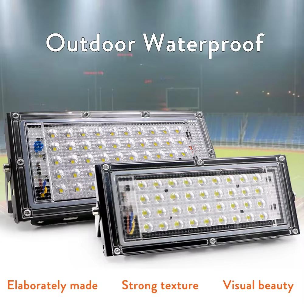 LED Floodlight Bulb 50W AC 110V 220V 230V 240V White Lamp Flood Light Spotlight Outdoor Waterproof For Street Garden Square