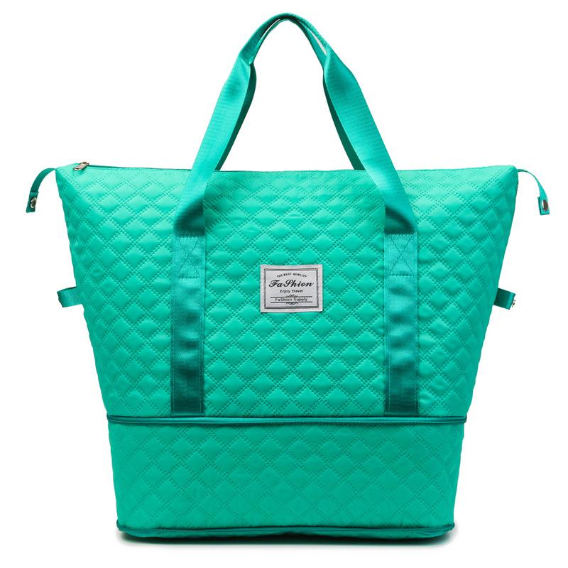 Dry and Wet and Dry Leisure Fitness Bag Short-distance Outings with Large Capacity Expandable Diamond Luggage Bag Can Be Used To Pull Rod