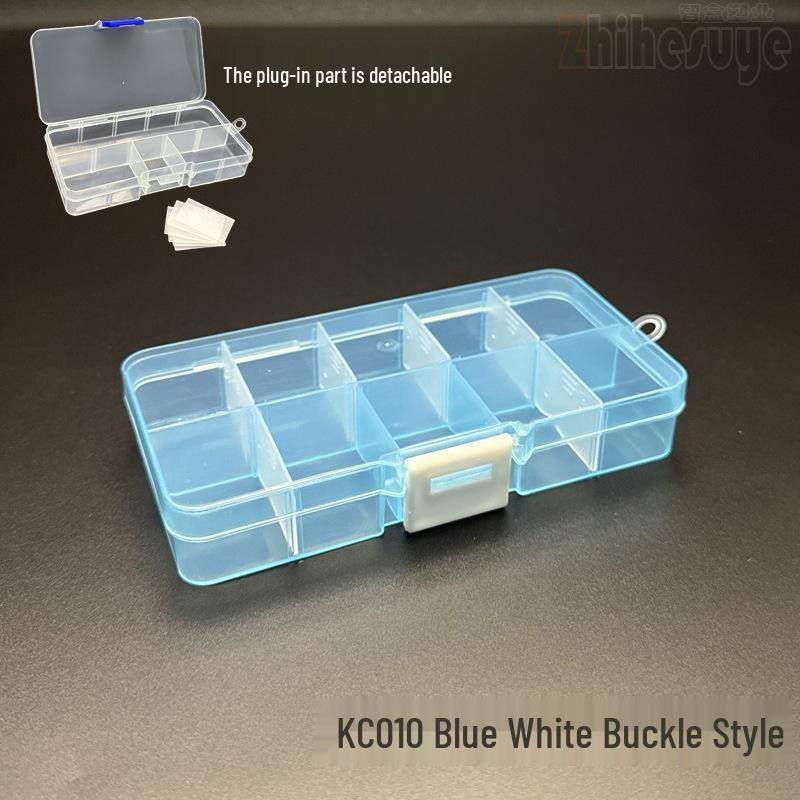 10-Grid Detachable Plastic Storage Box for Tools and Accessories