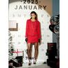Blacknini Yin Huafu/"Hongyun Set" New Chinese Red Wool Tweed Classic Style Jacket with Skirt