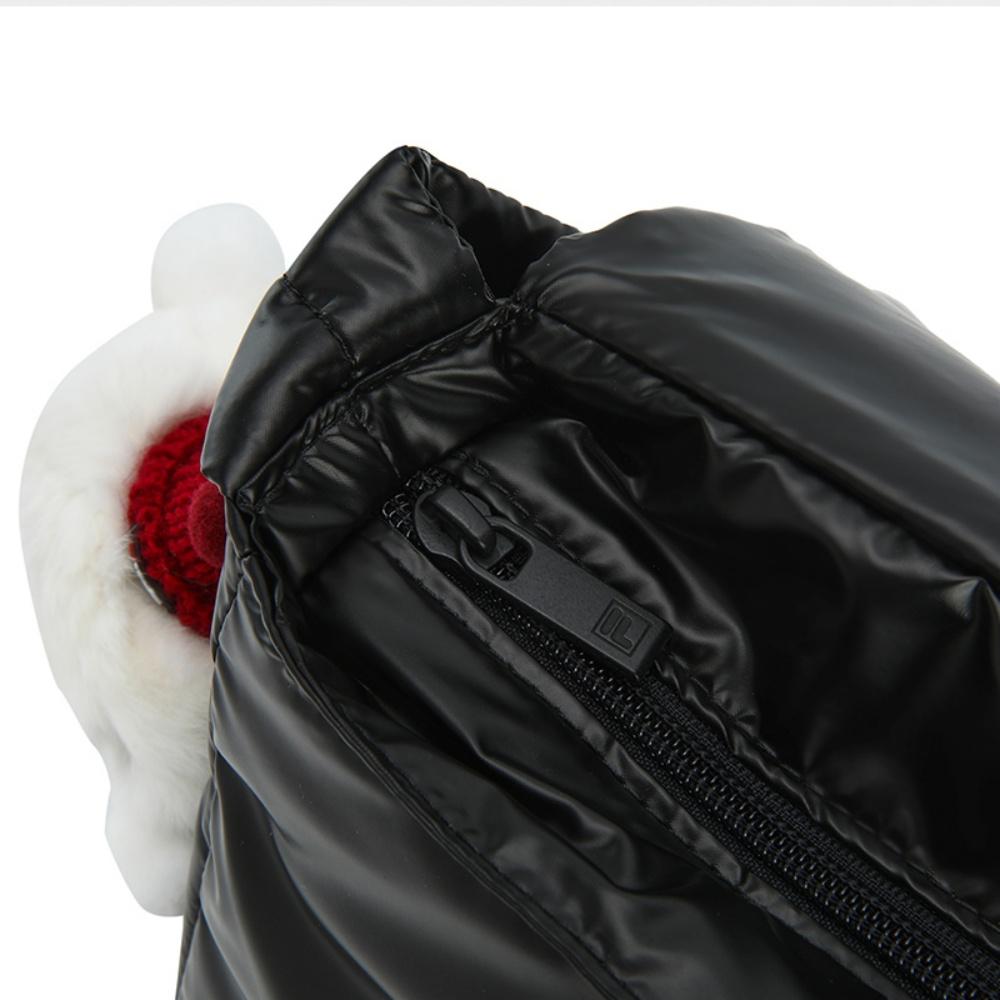New FILA ORIGINALE Synthetic Leather Shoulder Bag Regular Women's Jet Black F13W549165FBK