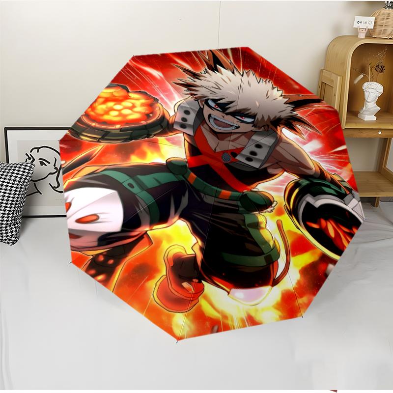 Bakugou Fashionable Automatic Opening/Closing Folding Umbrella. Portable and Foldable, Ideal for Gift, Travel, and Daily Use.