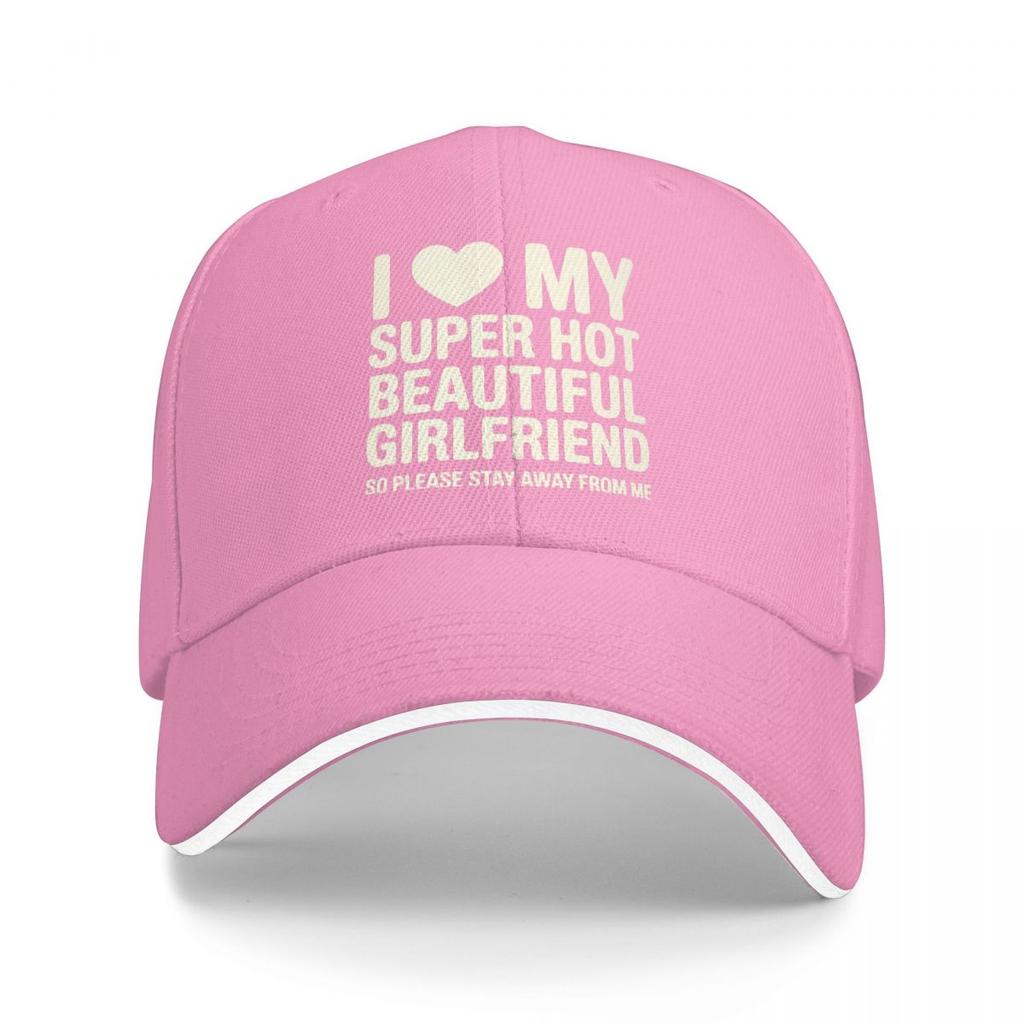 Baseball Caps I Love My Girlfriend Funny Boyfriend Retro Graphic Unisex Women Sport Summer Caps