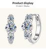 European American High-end Full Moissanite Hoop Earrings Women Popular Niche Design S925 Silver 14K Gold Plated Rhodium Plated
