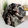 1pc Rise of the Legendary Warrior Fully Automatic Folding Portable Umbrella, 8 Iron Frames, Three-Fold Design, Suitable for All Seasons, Suitable