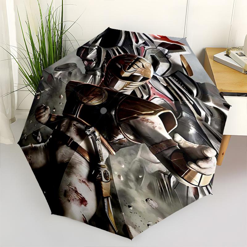 1pc Rise of the Legendary Warrior Fully Automatic Folding Portable Umbrella, 8 Iron Frames, Three-Fold Design, Suitable for All Seasons, Suitable