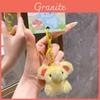 Mini Elephant Plush Keychain With Apple Peach For Backpack And Gift Use