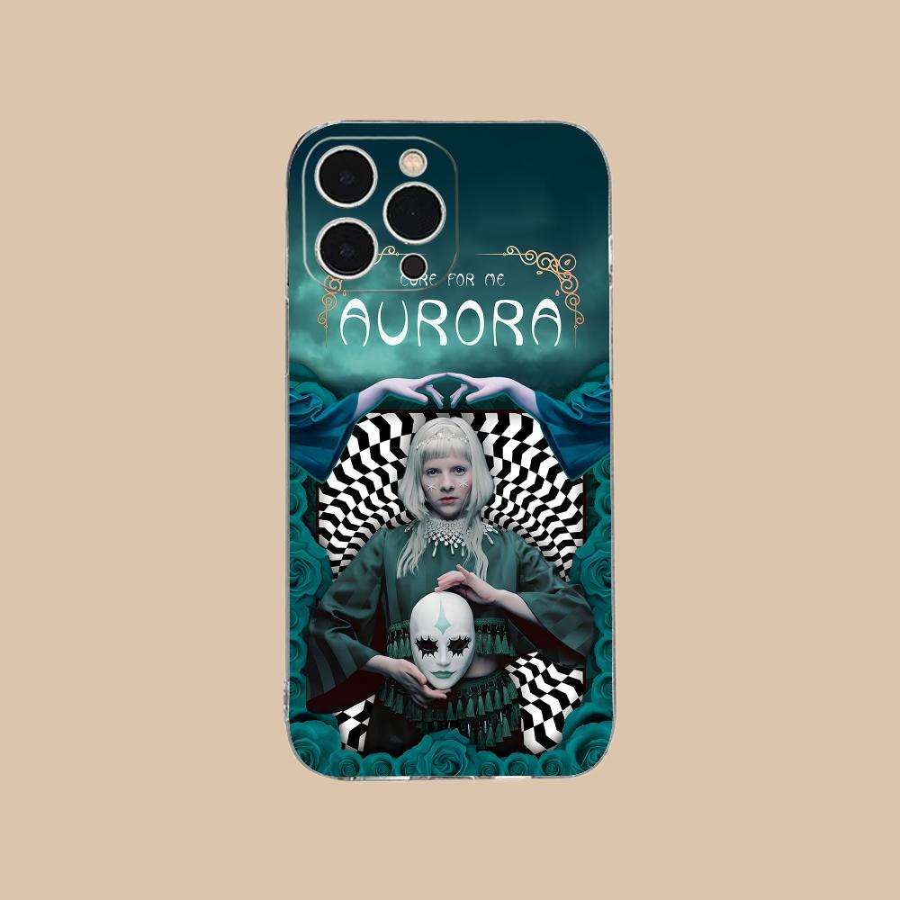 Aurora Aksnes Clear TPU Mobile Case for iPhone 17 16 15 14 13 12 11 X XR XS Air Pro Max Plus Mini Colorful Cover