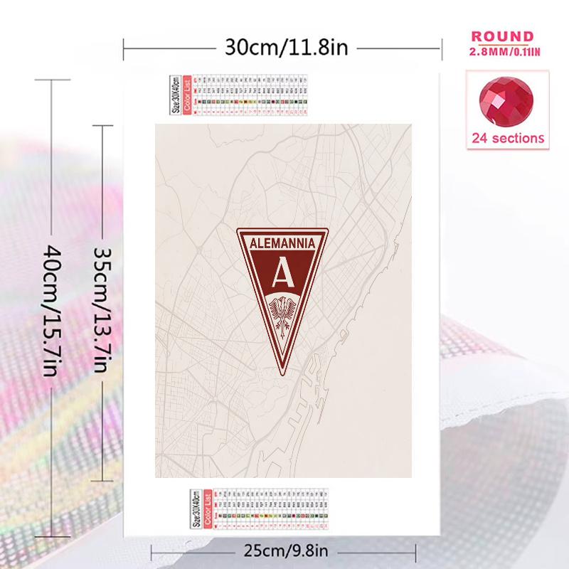TSV Alemannia Aachen 100% Round Full Drill 5D DIY Diamond Painting Embroidery Cross Stitch Rhinestone Décor