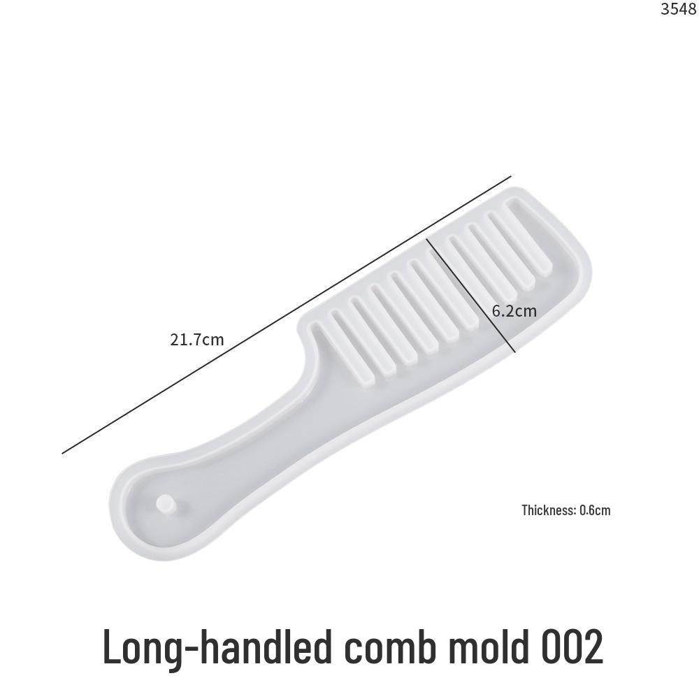 Stampo in Silicone Fai da Te Resina Epossidica Cristallo: 4 Tipi di Pettini Fatti a Mano (Lungo, Corto, Mezzaluna, Specchio)