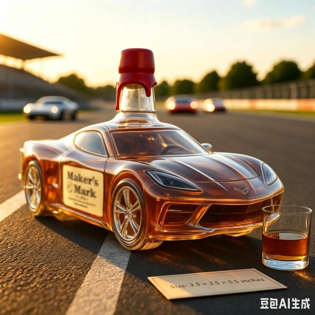 Sports Car Whiskey Decanter Glass Liquor Bottle