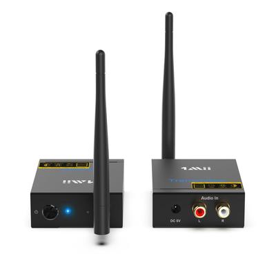 1Mii Wireless Audio Transmitter Receiver No Delay Long Distance Transfer RCA Output Input Set HiFi Sound Quality Broadcasting TV Sound Component Radio