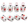 8mm To 8mm Bore Aluminium Plum Flexible Shaft Coupling Servo Stepper Motor Jaw D20xL25 Connector Flexible Shaft Couplers for 3D Printer/CNC