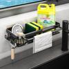 Wall-Mounted Kitchen Rack: No-Punch Seasoning Shelf & Draining Basket
